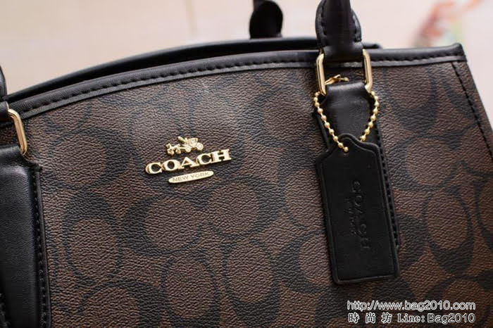 COACH蔻馳 最新款 C家戴妃拼色 單肩斜挎女包 F57492 今年的流行系列  Chz1038